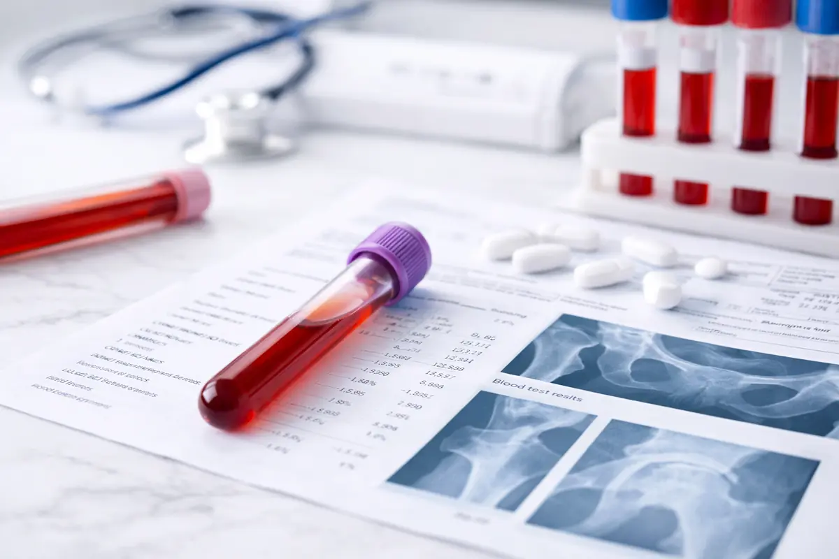 Tubetti e referti di laboratorio